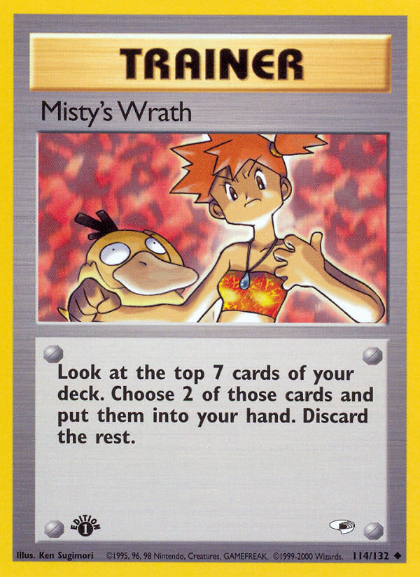 Misty's Wrath (114/132) [Gym Heroes 1st Edition] | The Gaming-Verse