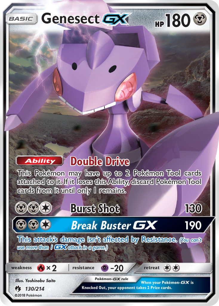 Genesect GX (130/214) [Sun & Moon: Lost Thunder] | The Gaming-Verse