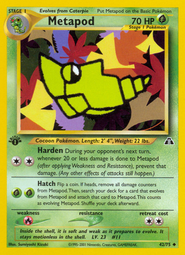 Metapod (42/75) [Neo Discovery 1st Edition] | The Gaming-Verse