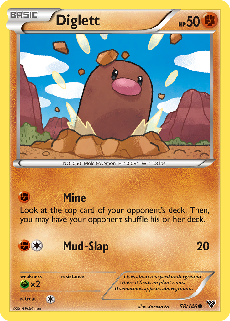 Diglett (58/146) [XY: Base Set] | The Gaming-Verse