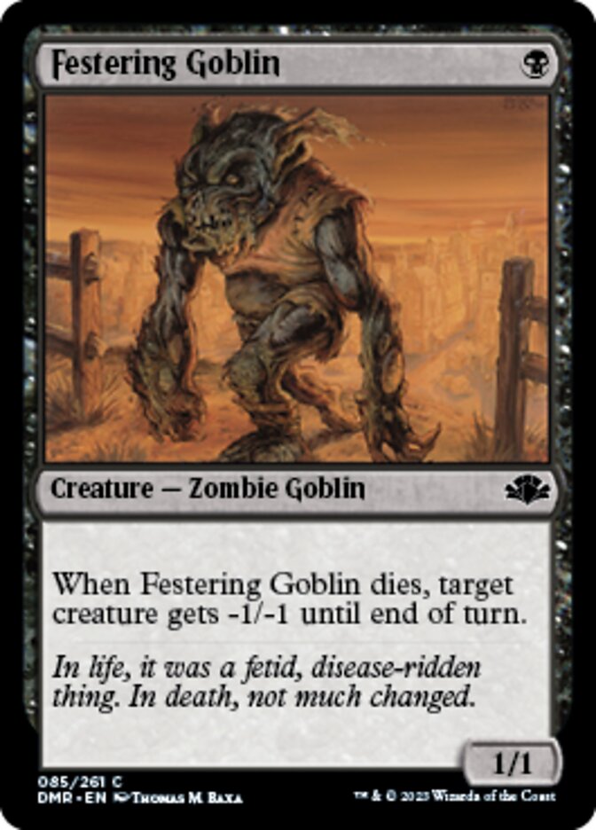 Festering Goblin [Dominaria Remastered] | The Gaming-Verse