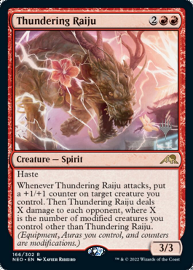 Thundering Raiju (Promo Pack) [Kamigawa: Neon Dynasty Promos] | The Gaming-Verse