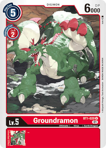 Groundramon [BT1-020] (Alternative Art) [Starter Deck: Gallantmon] | The Gaming-Verse