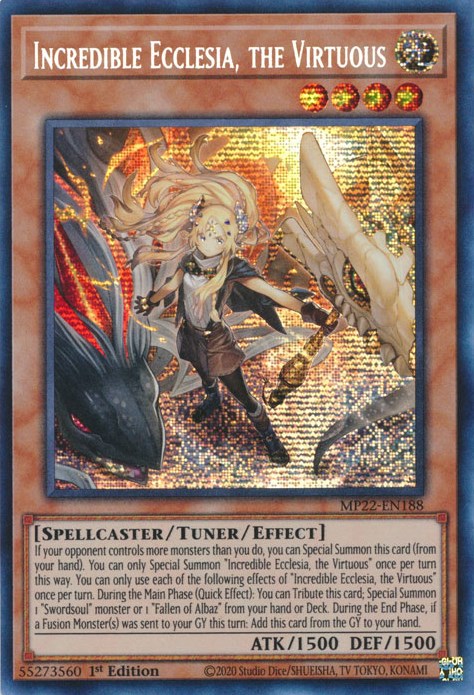 Incredible Ecclesia, the Virtuous [MP22-EN188] Prismatic Secret Rare | The Gaming-Verse