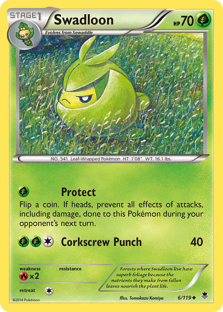 Swadloon (6/119) [XY: Phantom Forces] | The Gaming-Verse