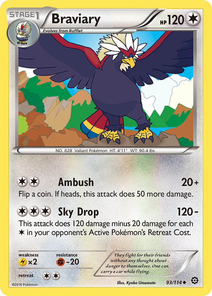 Braviary (93/114) [XY: Steam Siege] | The Gaming-Verse