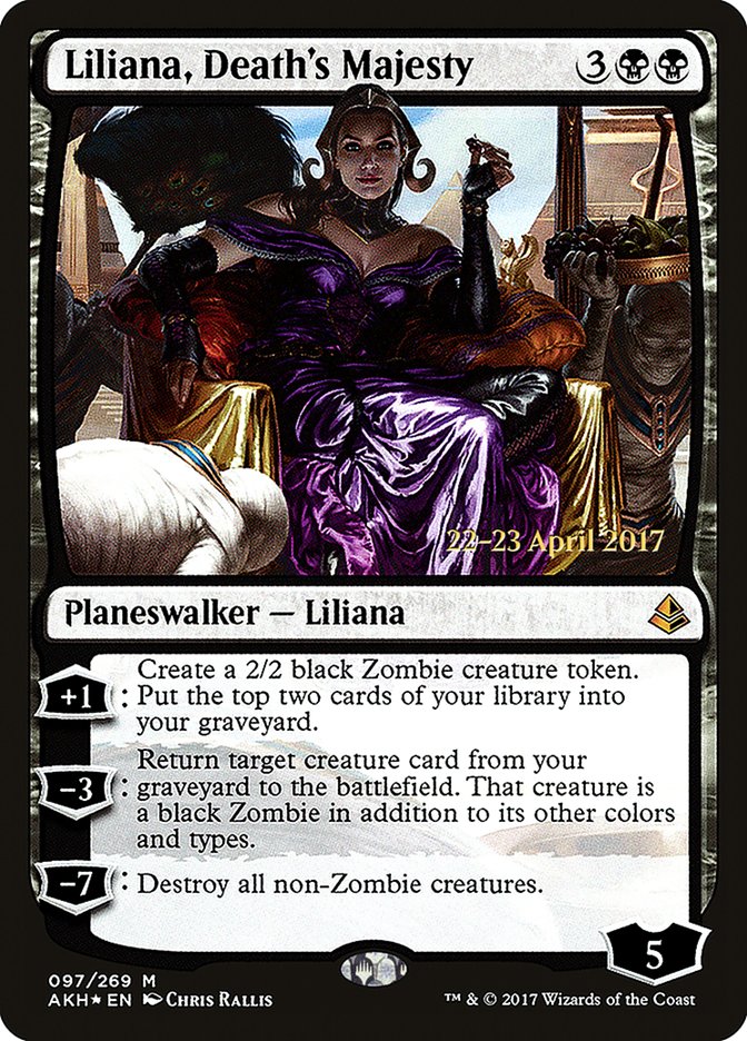 Liliana, Death's Majesty  (Prerelease) [Amonkhet Prerelease Promos] | The Gaming-Verse