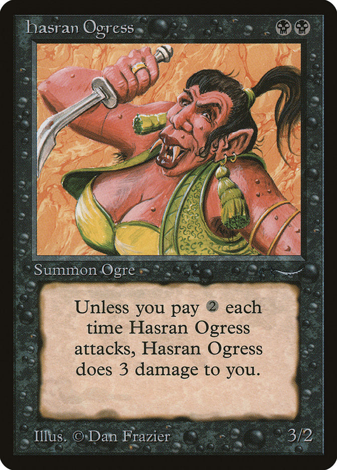 Hasran Ogress (Dark Mana Cost) [Arabian Nights] | The Gaming-Verse