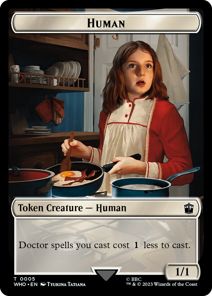 Human (0005) // Clue (0023) Double-Sided Token [Doctor Who Tokens] | The Gaming-Verse