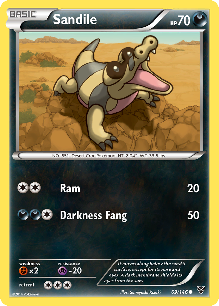 Sandile (69/146) [XY: Base Set] | The Gaming-Verse