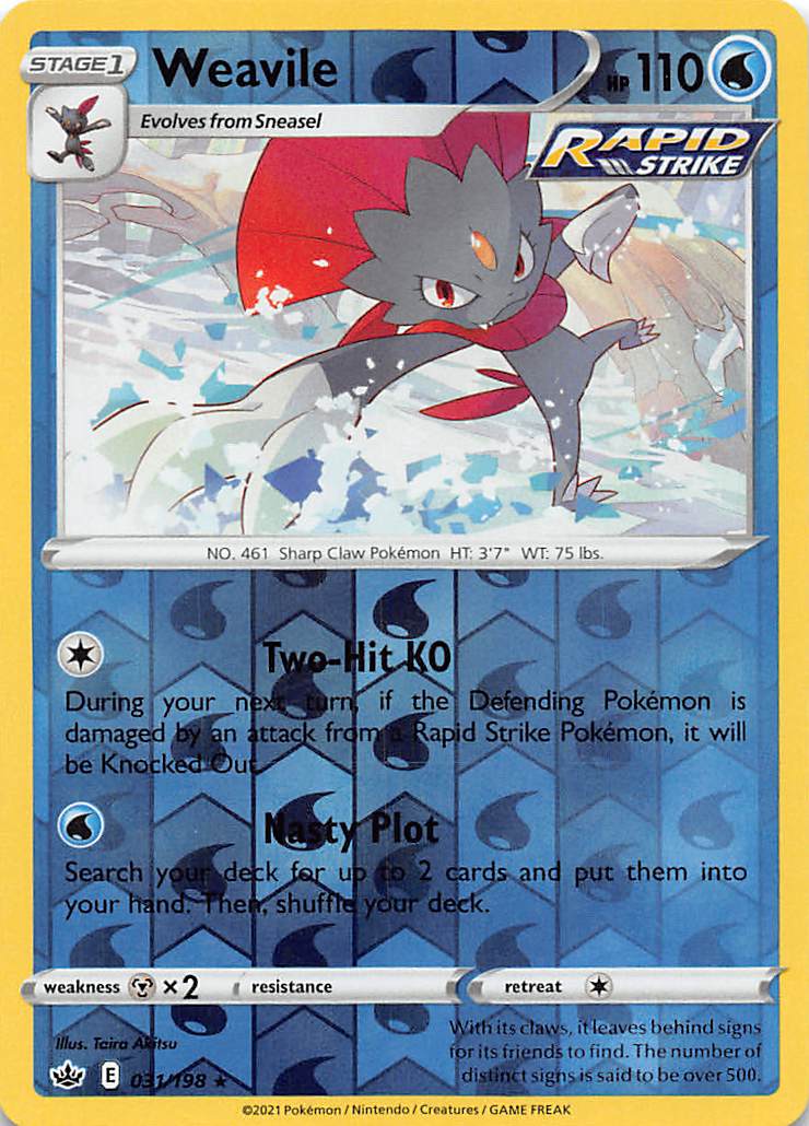 Weavile (031/198) [Sword & Shield: Chilling Reign] | The Gaming-Verse