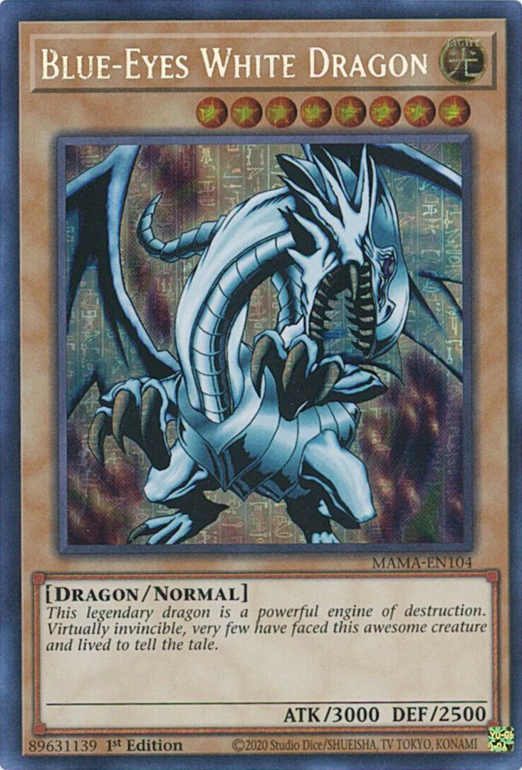 Blue-Eyes White Dragon [MAMA-EN104] Ultra Pharaoh's Rare | The Gaming-Verse