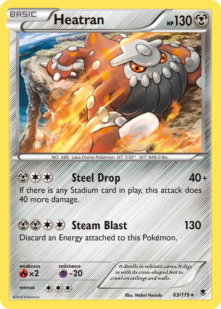 Heatran (63/119) [XY: Phantom Forces] | The Gaming-Verse