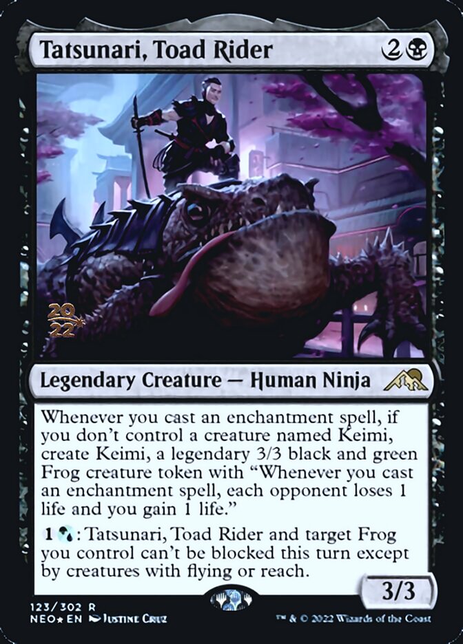 Tatsunari, Toad Rider [Kamigawa: Neon Dynasty Prerelease Promos] | The Gaming-Verse