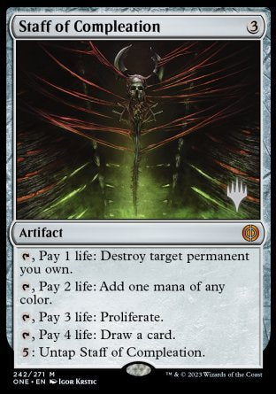 Staff of Compleation (Promo Pack) [Phyrexia: All Will Be One Promos] | The Gaming-Verse