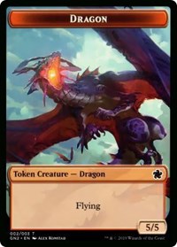 Dragon // Dinosaur Double-Sided Token [Game Night 2019 Tokens] | The Gaming-Verse