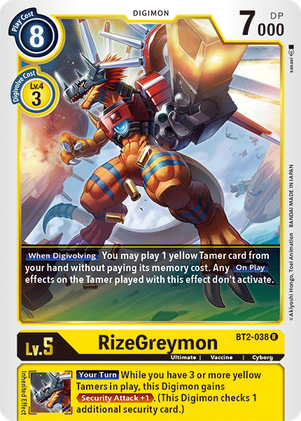 RizeGreymon [BT2-038] [Release Special Booster Ver.1.5] | The Gaming-Verse