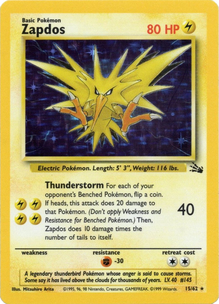 Zapdos (15/62) [Fossil Unlimited] | The Gaming-Verse