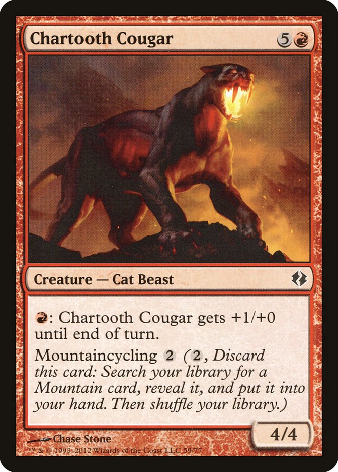 Chartooth Cougar [Duel Decks: Venser vs. Koth] | The Gaming-Verse