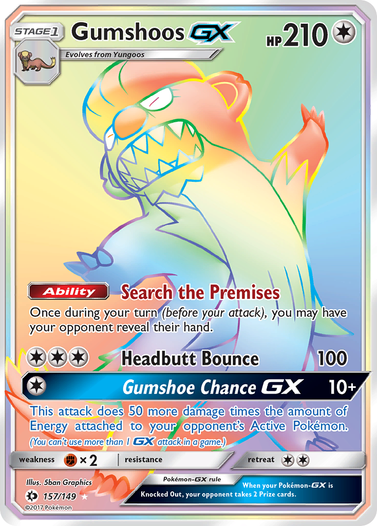 Gumshoos GX (157/149) [Sun & Moon: Base Set] | The Gaming-Verse