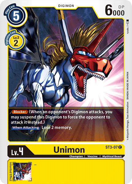 Unimon [ST3-07] [Starter Deck: Heaven's Yellow] | The Gaming-Verse