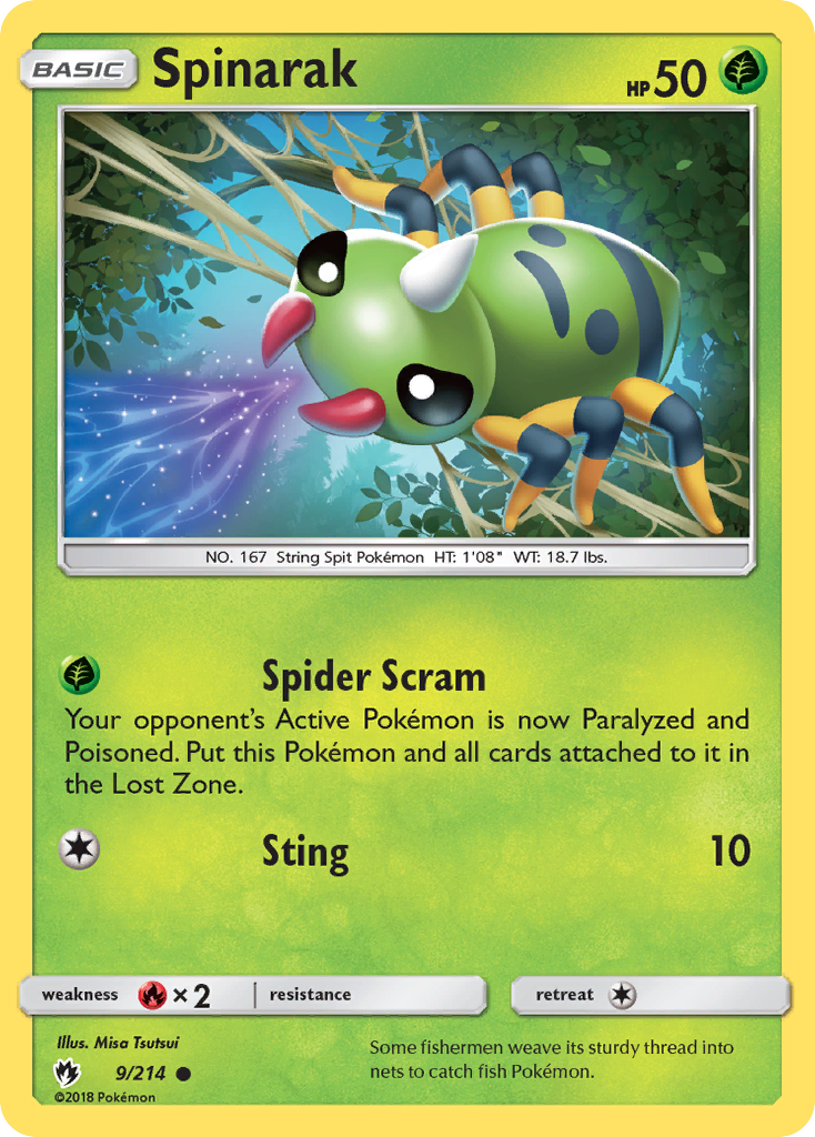 Spinarak (9/214) [Sun & Moon: Lost Thunder] | The Gaming-Verse