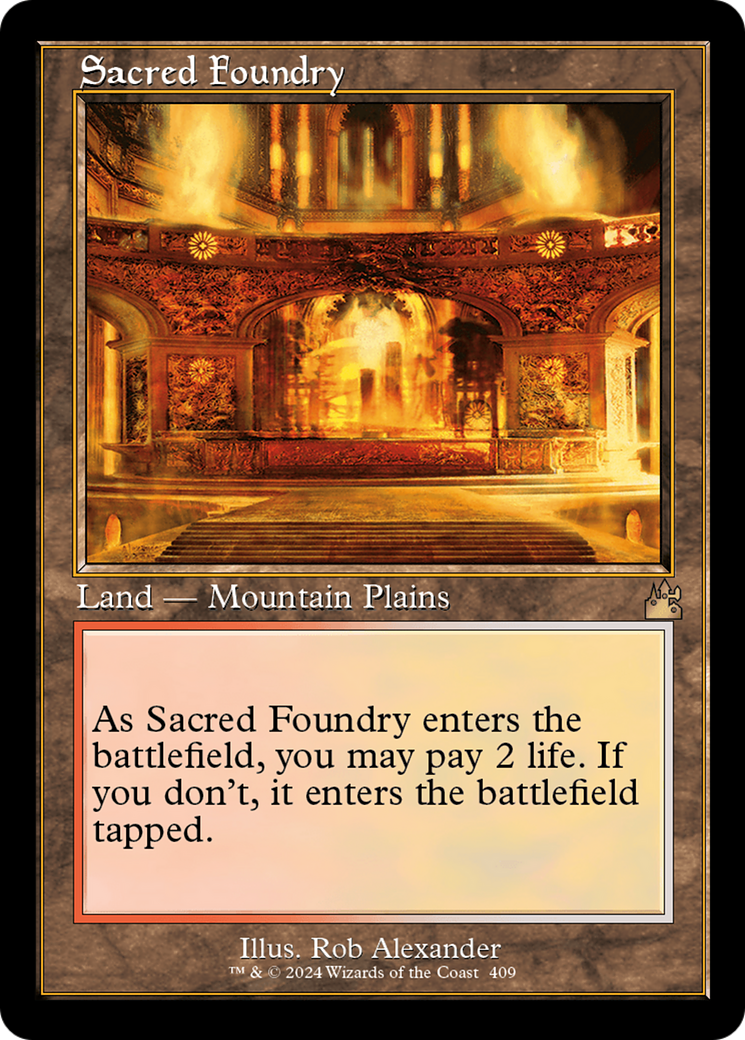 Sacred Foundry (Retro) [Ravnica Remastered] | The Gaming-Verse