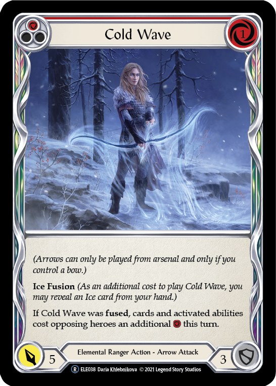 Cold Wave (Red) [U-ELE038] Unlimited Rainbow Foil | The Gaming-Verse