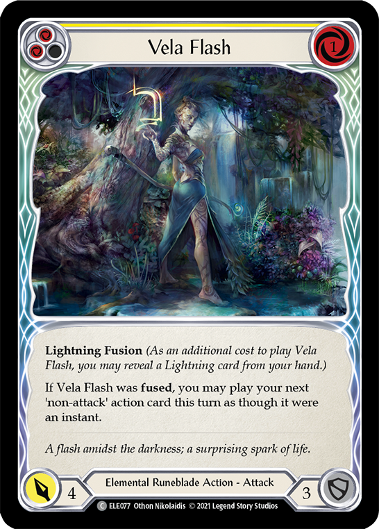Vela Flash (Yellow) [ELE077] (Tales of Aria)  1st Edition Normal | The Gaming-Verse