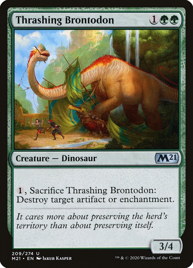 Thrashing Brontodon [Core Set 2021] | The Gaming-Verse