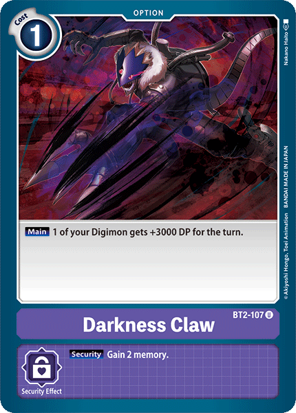 Darkness Claw [BT2-107] [Release Special Booster Ver.1.0] | The Gaming-Verse