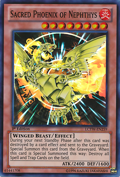 Sacred Phoenix of Nephthys [LCYW-EN259] Super Rare | The Gaming-Verse