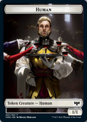 Human (001) // Zombie (005) Double-sided Token [Innistrad: Crimson Vow Tokens] | The Gaming-Verse