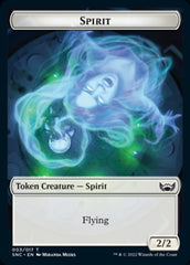 Fish // Spirit Double-sided Token [Streets of New Capenna Tokens] | The Gaming-Verse