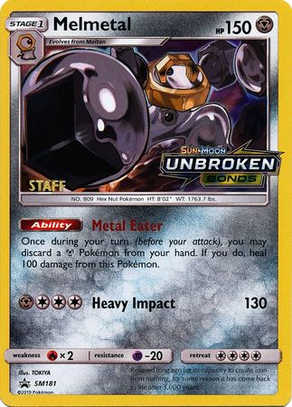 Melmetal (SM181) (Staff Prerelease Promo) [Sun & Moon: Black Star Promos] | The Gaming-Verse