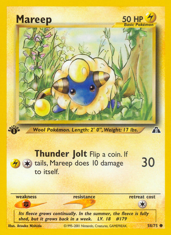 Mareep (58/75) [Neo Discovery 1st Edition] | The Gaming-Verse