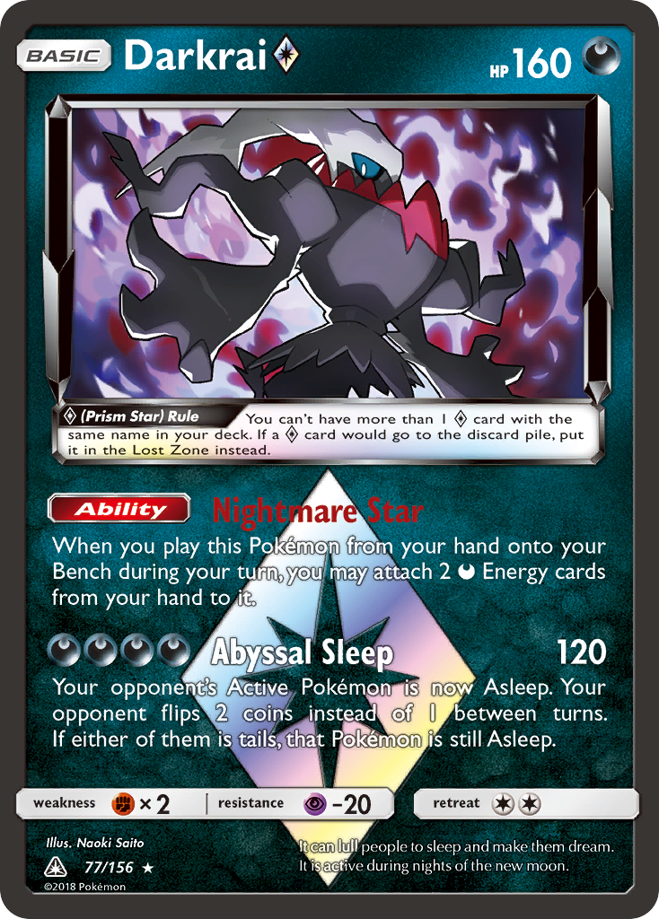 Darkrai (77/156) (Prism Star) [Sun & Moon: Ultra Prism] | The Gaming-Verse