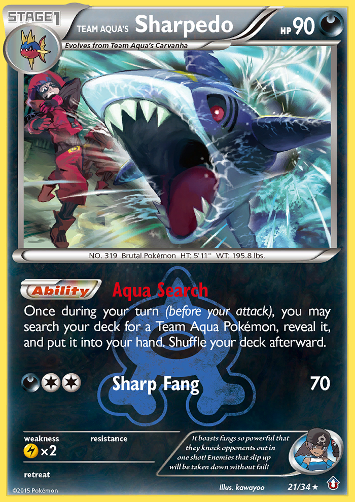 Team Aqua's Sharpedo (21/34) [XY: Double Crisis] | The Gaming-Verse