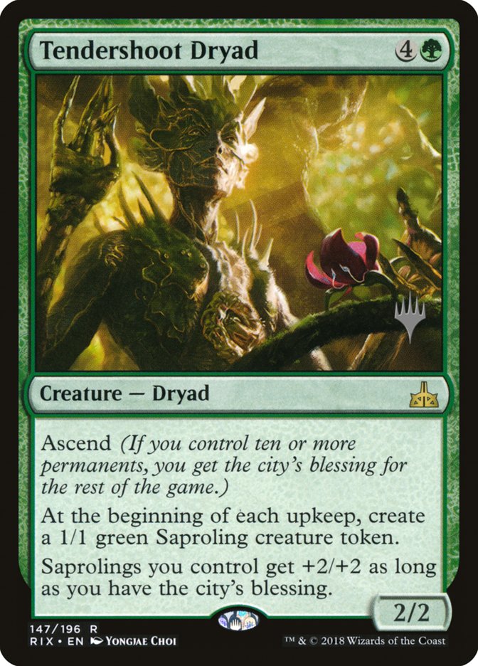 Tendershoot Dryad (Promo Pack) [Rivals of Ixalan Promos] | The Gaming-Verse