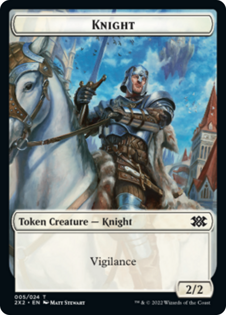 Elemental // Knight Double-sided Token [Double Masters 2022 Tokens] | The Gaming-Verse