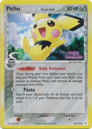 Pichu (76/110) (Delta Species) (Stamped) [EX: Holon Phantoms] | The Gaming-Verse