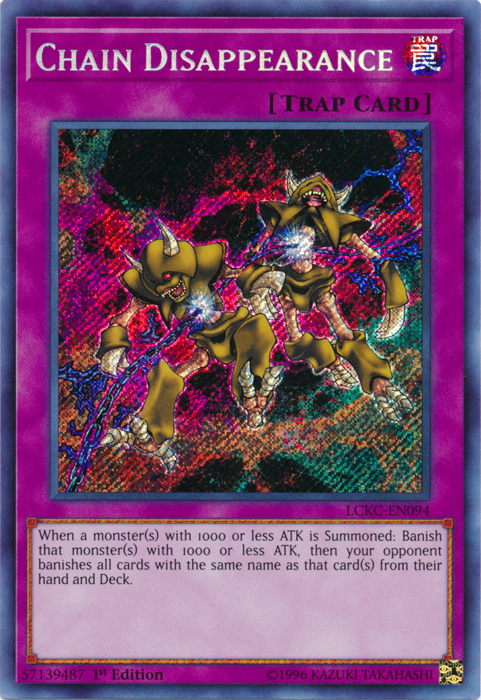 Chain Disappearance [LCKC-EN094] Secret Rare | The Gaming-Verse