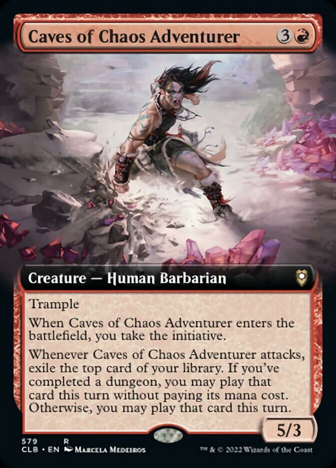 Caves of Chaos Adventurer (Extended Art) [Commander Legends: Battle for Baldur's Gate] | The Gaming-Verse