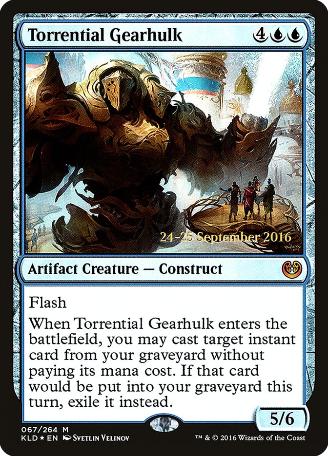 Torrential Gearhulk  (Prerelease) [Kaladesh Prerelease Promos] | The Gaming-Verse