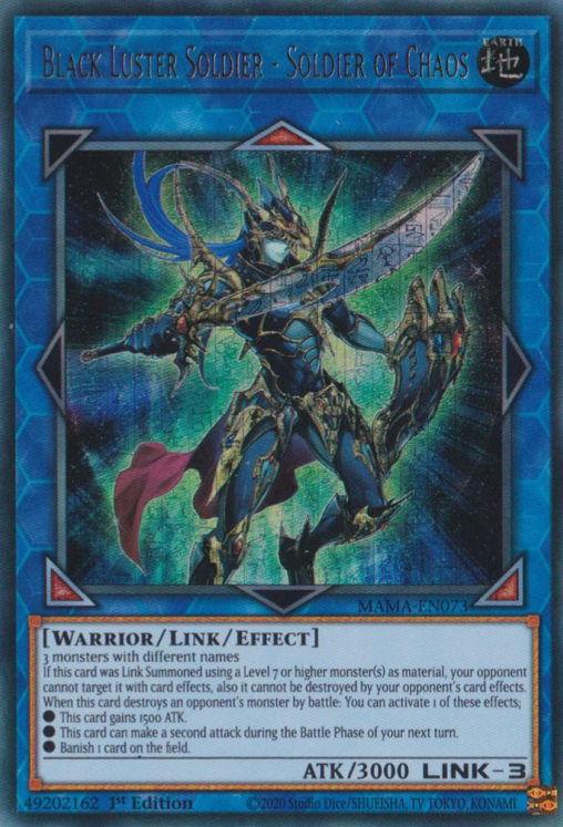 Black Luster Soldier - Soldier of Chaos [MAMA-EN073] Ultra Pharaoh's Rare | The Gaming-Verse