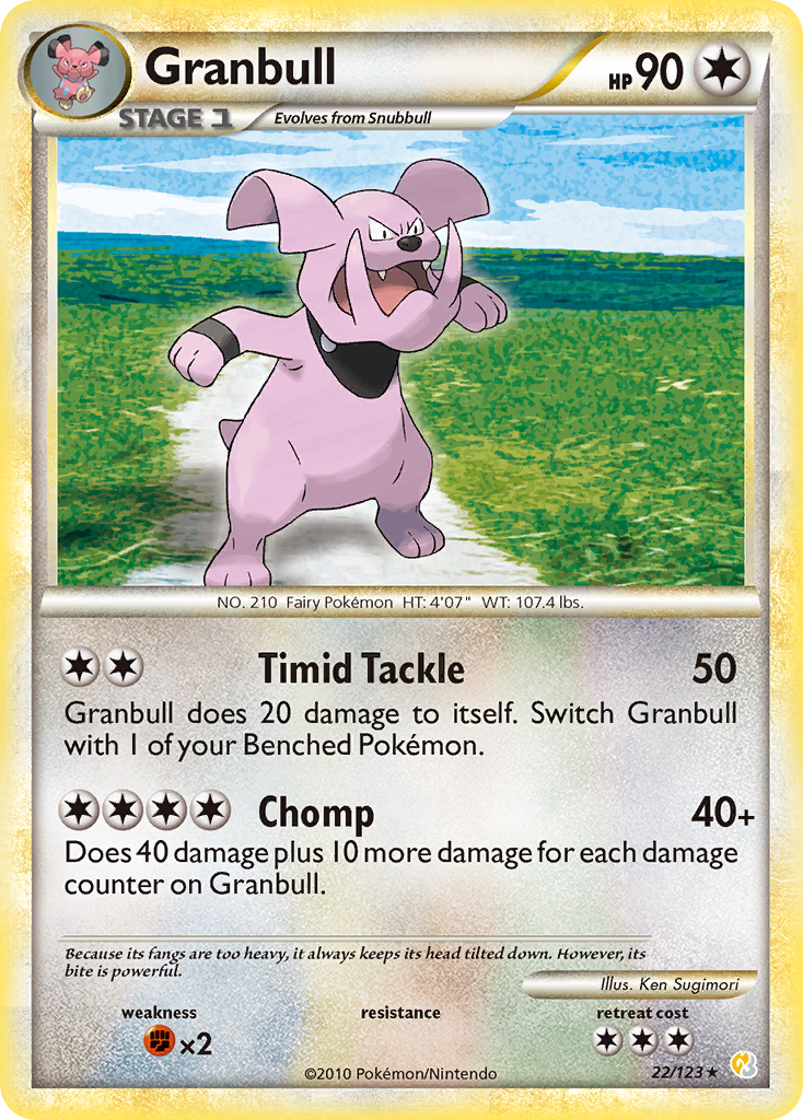 Granbull (22/123) [HeartGold & SoulSilver: Base Set] | The Gaming-Verse