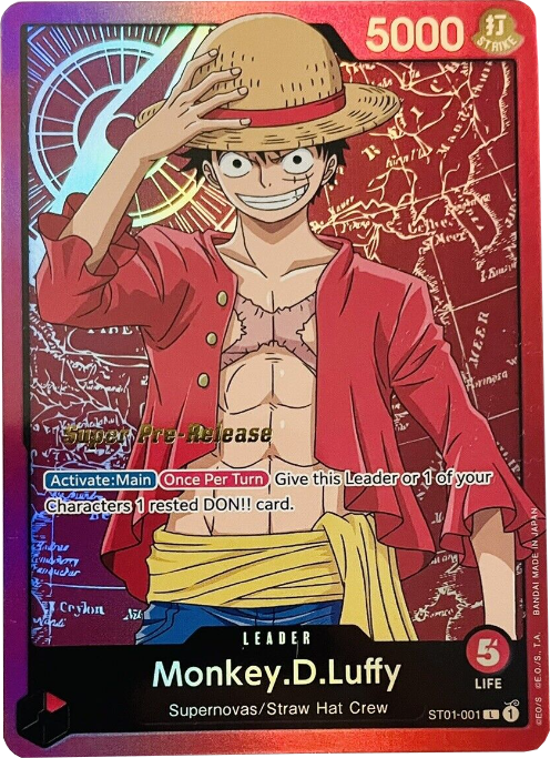 Monkey.D.Luffy (001) [Super Pre-Release Starter Deck: Straw Hat Crew] | The Gaming-Verse