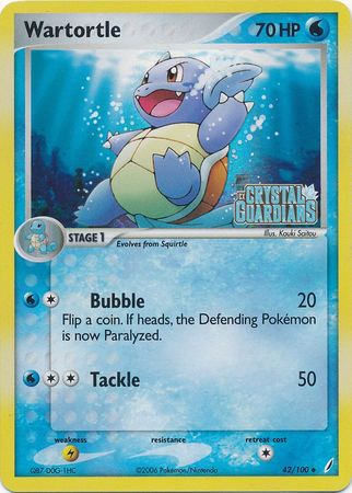 Wartortle (42/100) (Stamped) [EX: Crystal Guardians] | The Gaming-Verse