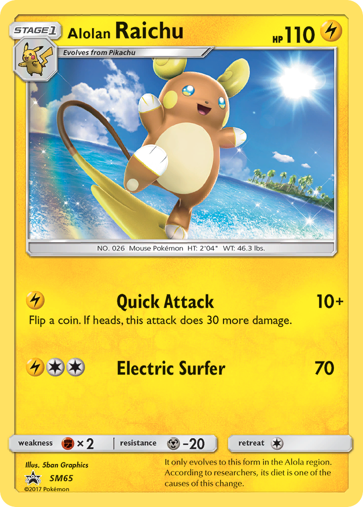 Alolan Raichu (SM65) [Sun & Moon: Black Star Promos] | The Gaming-Verse