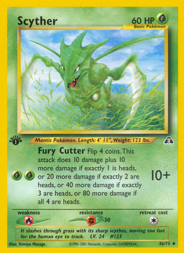 Scyther (46/75) [Neo Discovery 1st Edition] | The Gaming-Verse